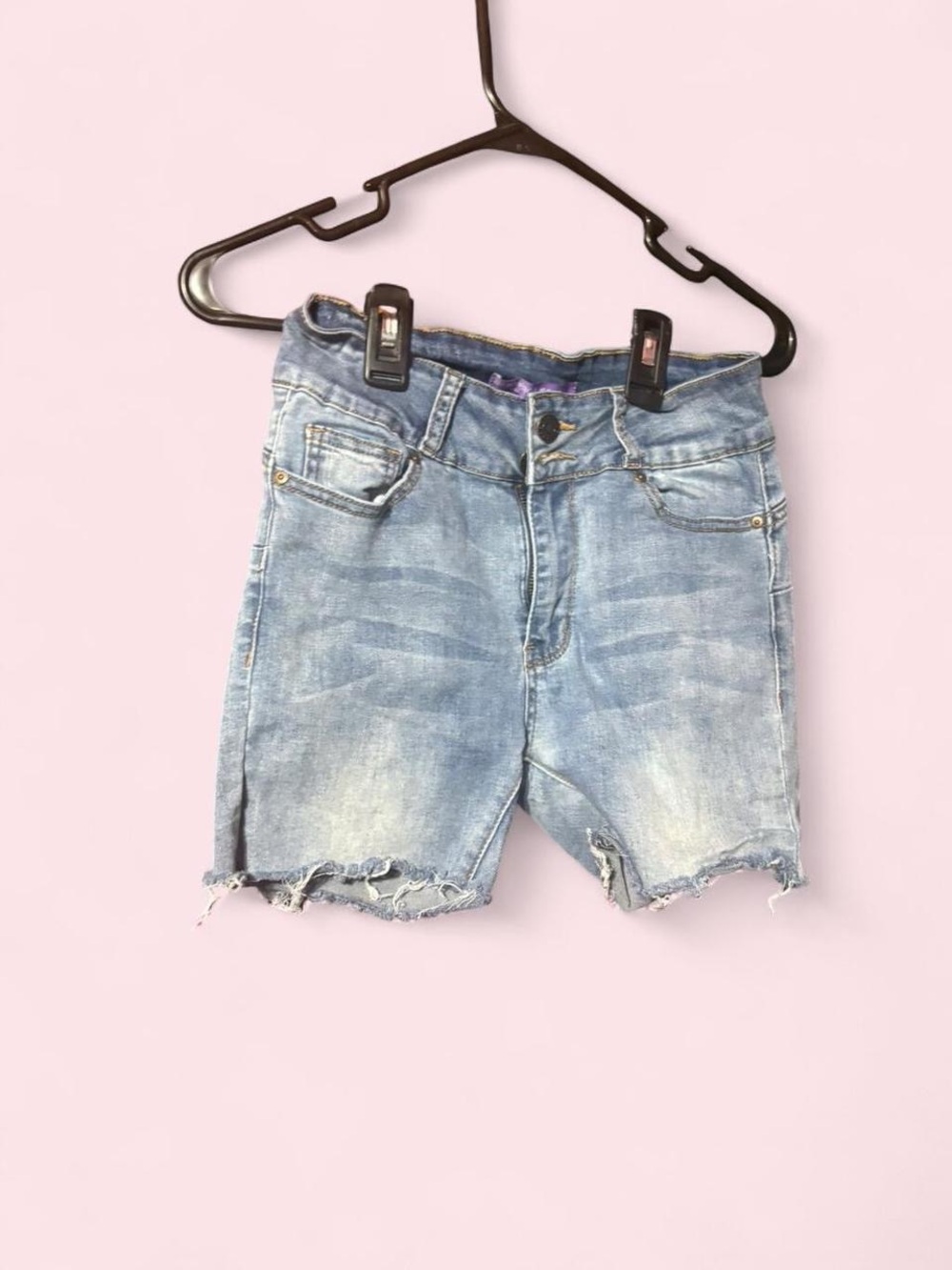 BAMBOO Light Blue Distressed Women’s Jean Shorts